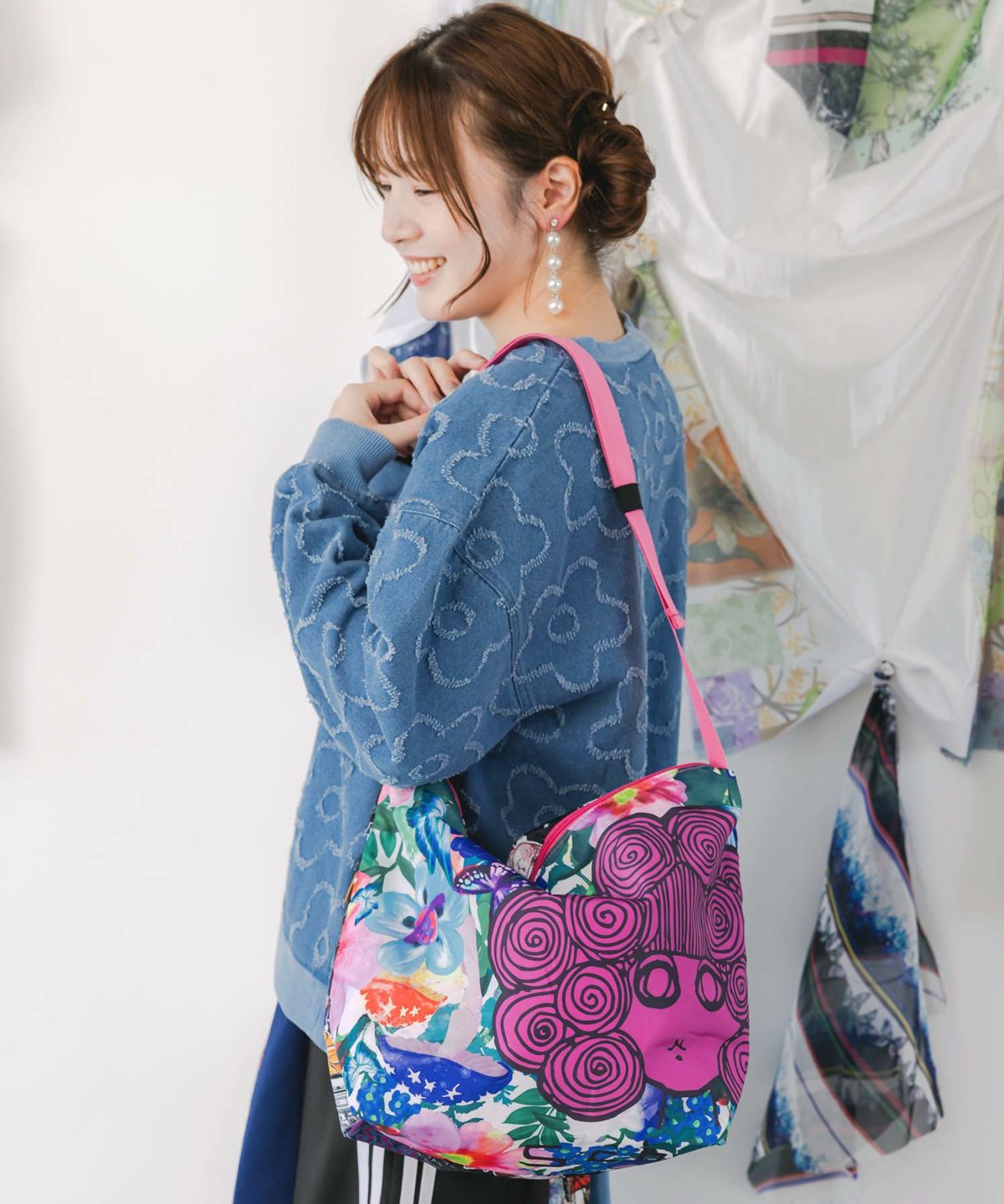 両面総柄スカラーちゃんショルダーバッグ-1