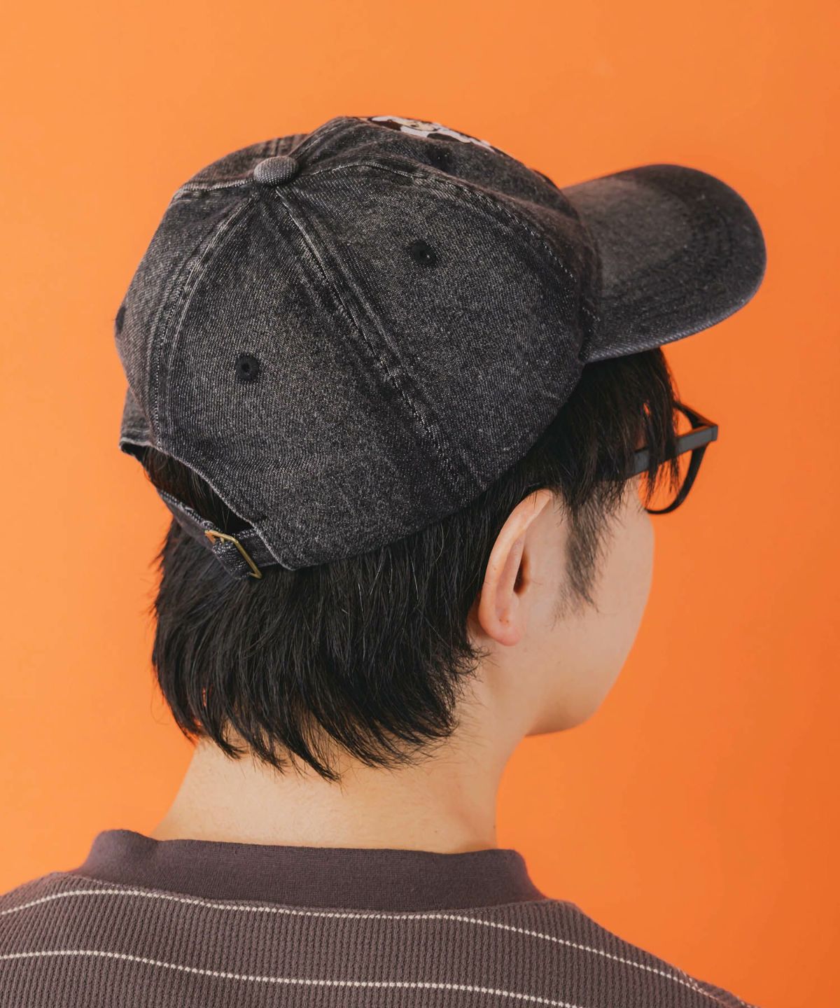 牛ネコ刺繍デニムキャップ-5