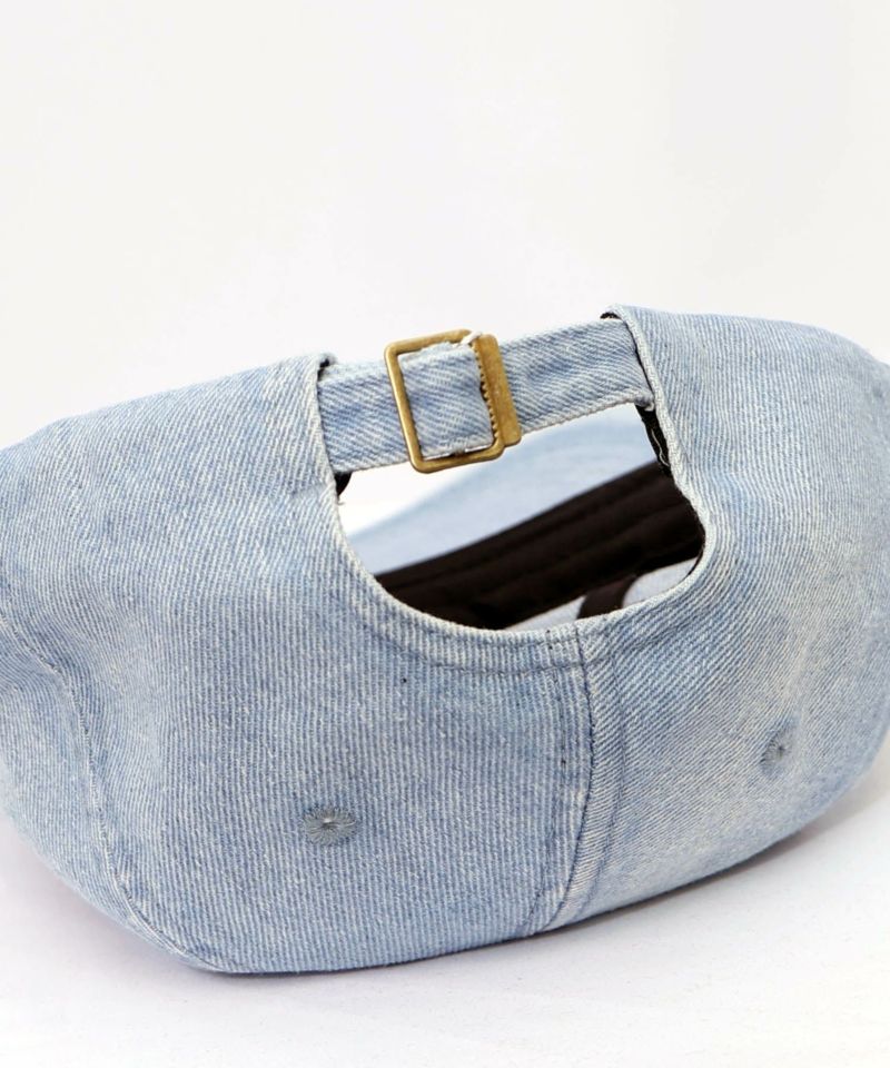 牛ネコ刺繍デニムキャップ-20