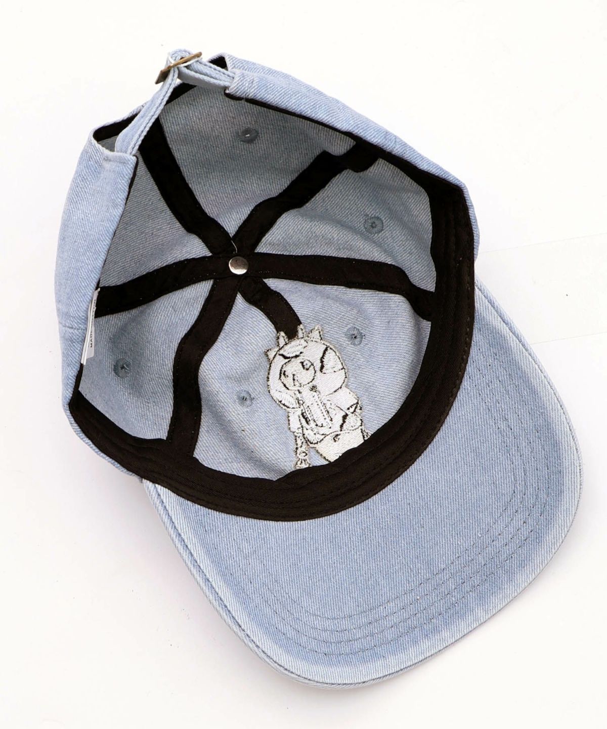 牛ネコ刺繍デニムキャップ-21