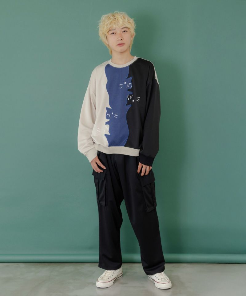 ネコバイカラー切替プルオーバー-2