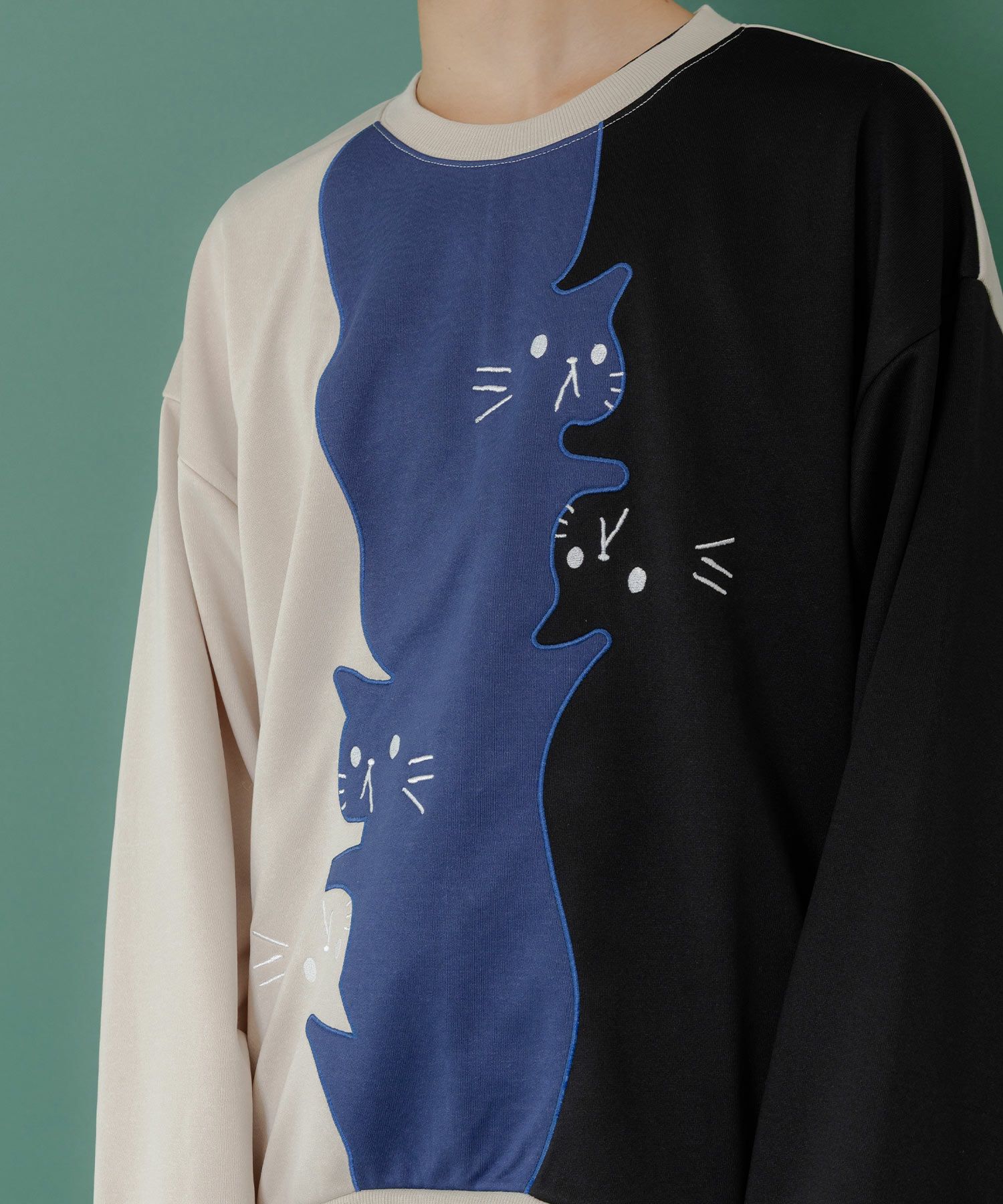 353116：ネコバイカラー切替プルオーバーの通販-ScoLar