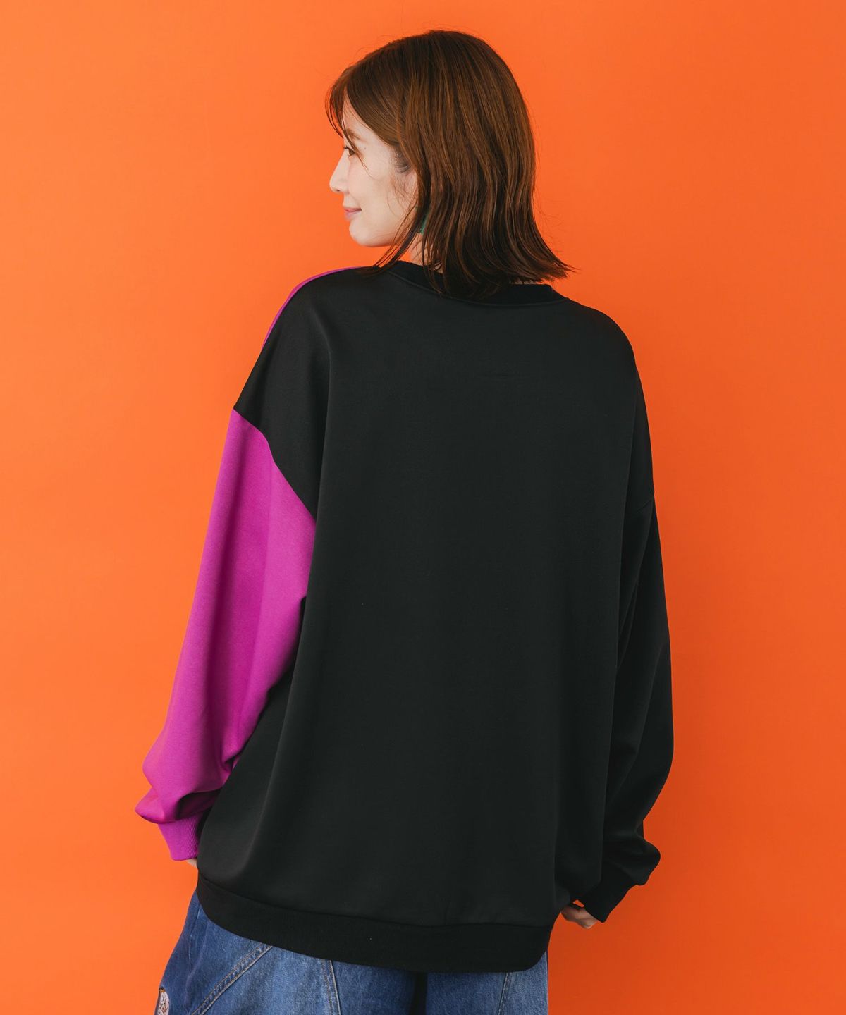 ネコバイカラー切替プルオーバー-11