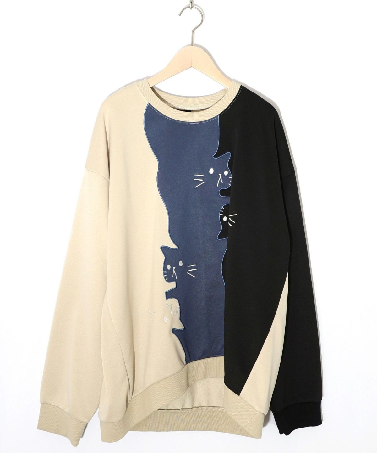 ネコバイカラー切替プルオーバー-15