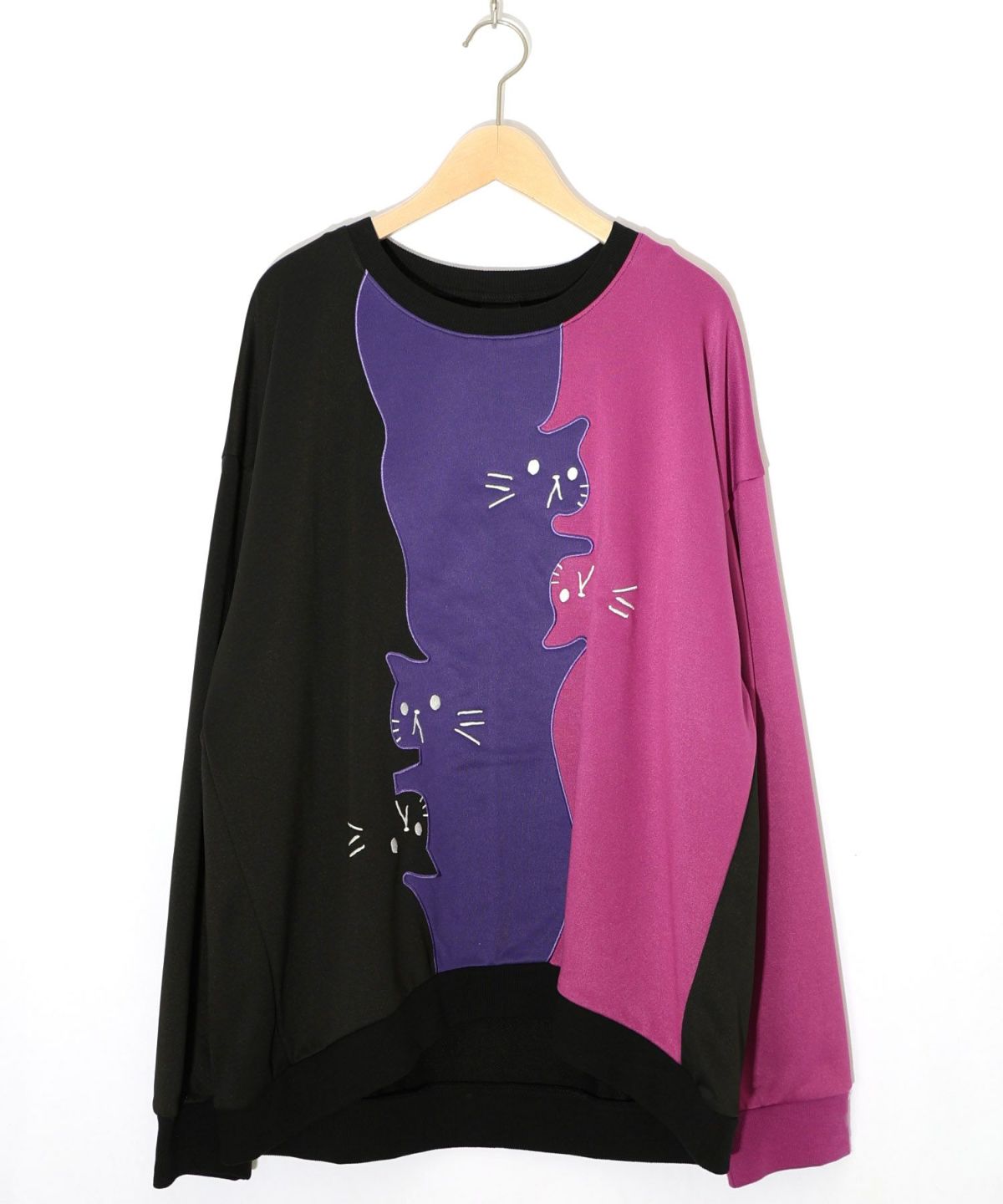 ネコバイカラー切替プルオーバー-17