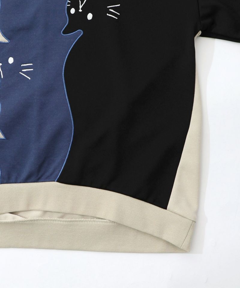 ネコバイカラー切替プルオーバー-21