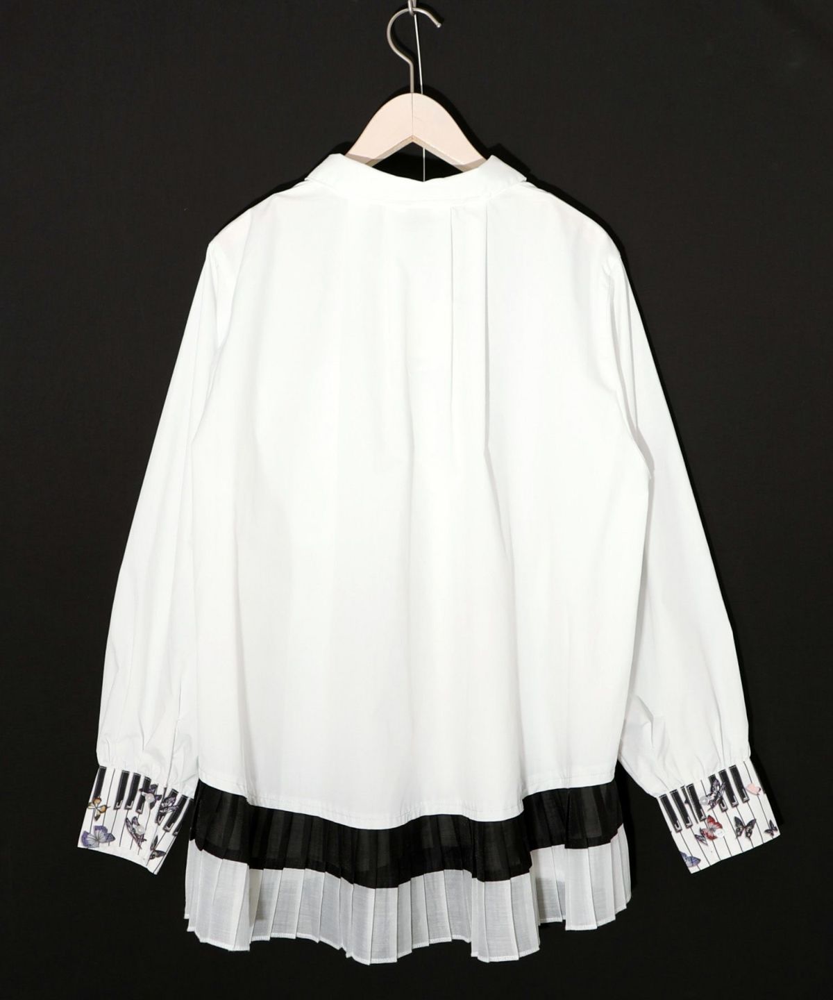 鍵盤柄切替シャツ-20