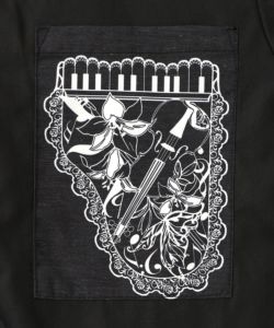 鍵盤柄切替シャツ-24