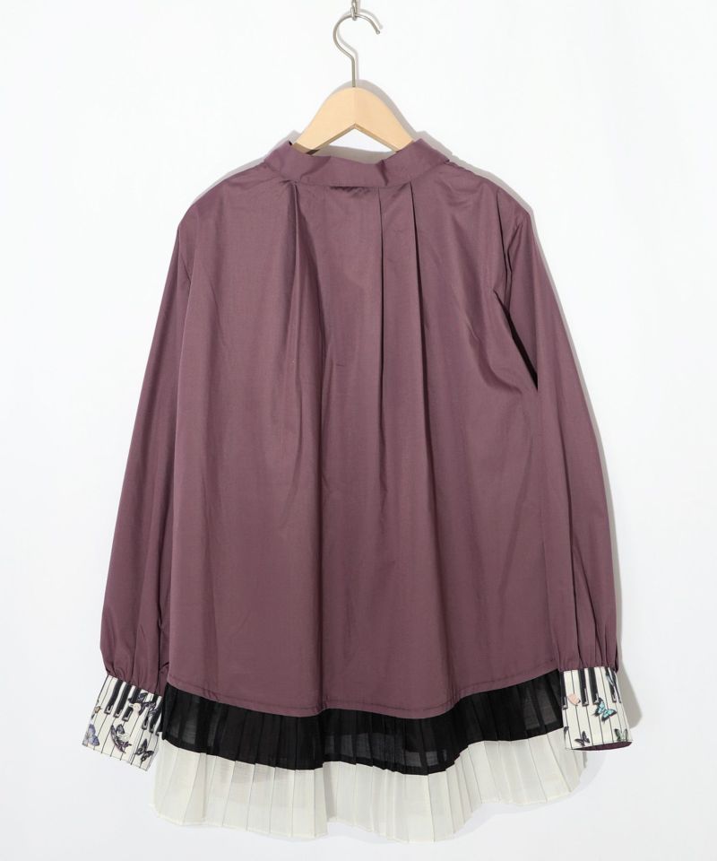 鍵盤柄切替シャツ-26