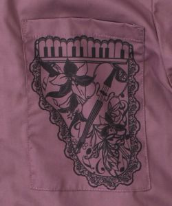 鍵盤柄切替シャツ-27