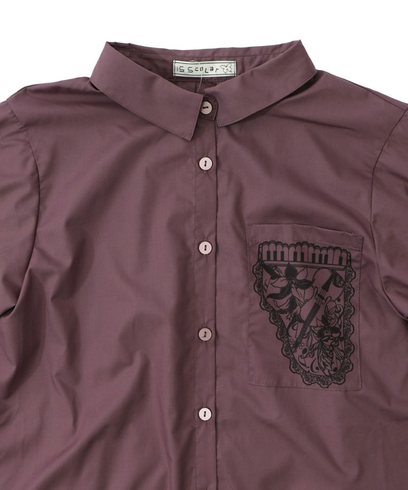 鍵盤柄切替シャツ-28