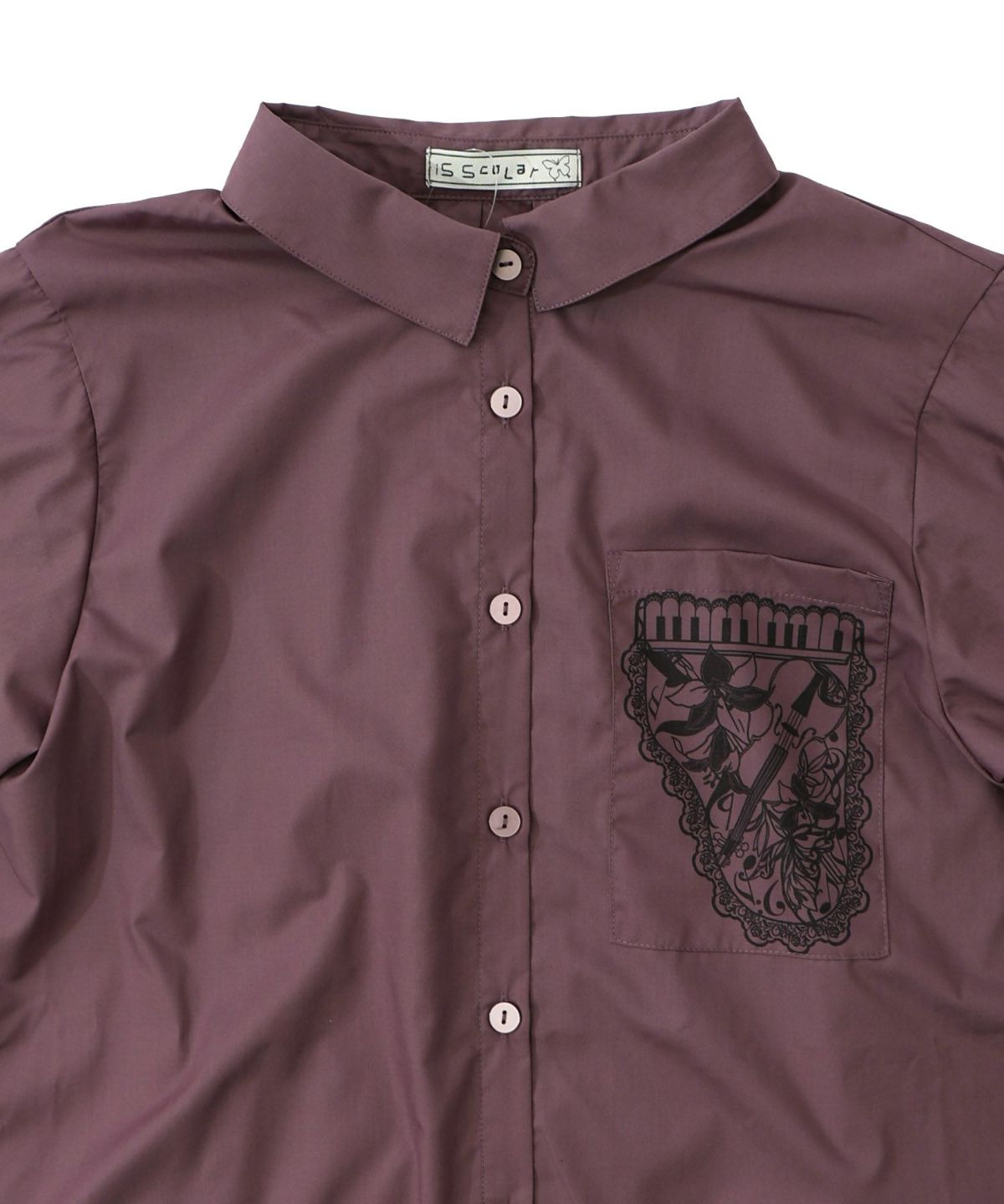 鍵盤柄切替シャツ-28