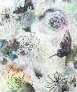 アート花柄チュールロンT-8