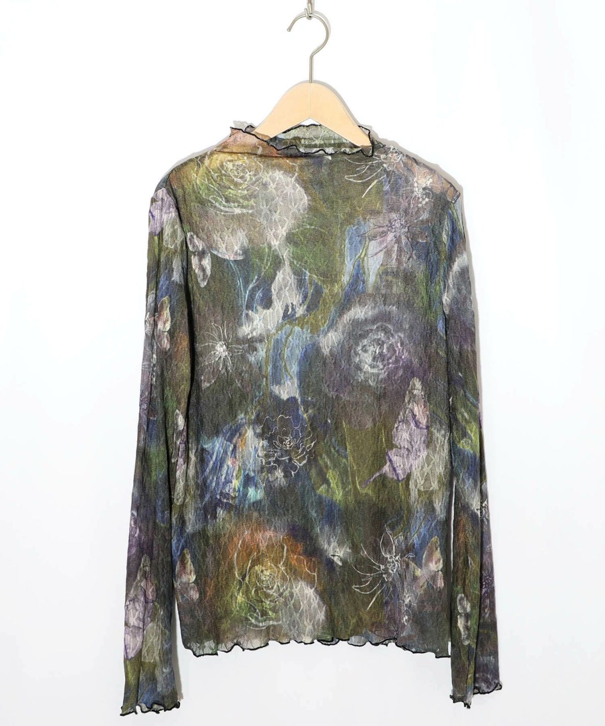 アート花柄チュールロンT-9