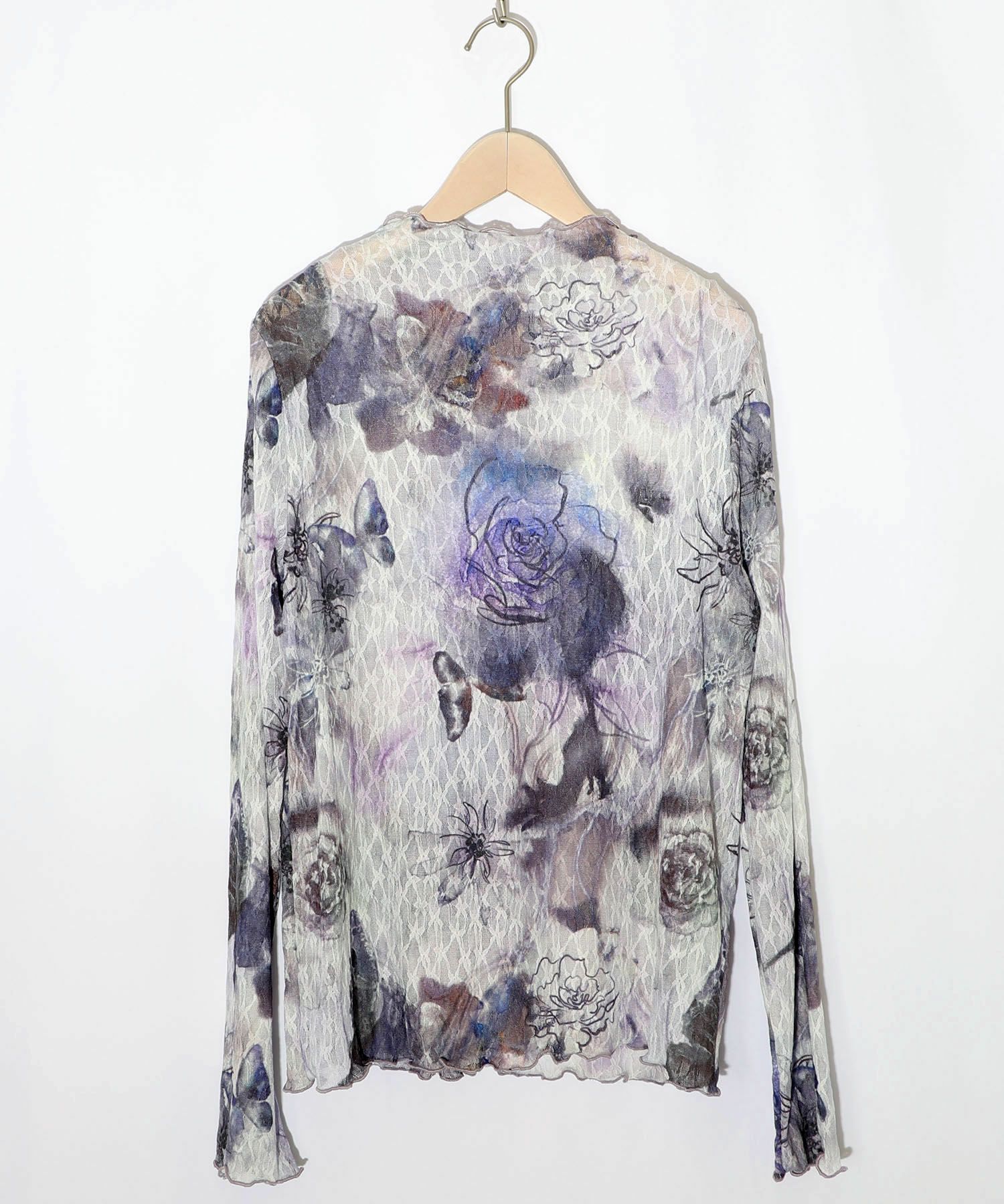 アート花柄チュールロンT-11