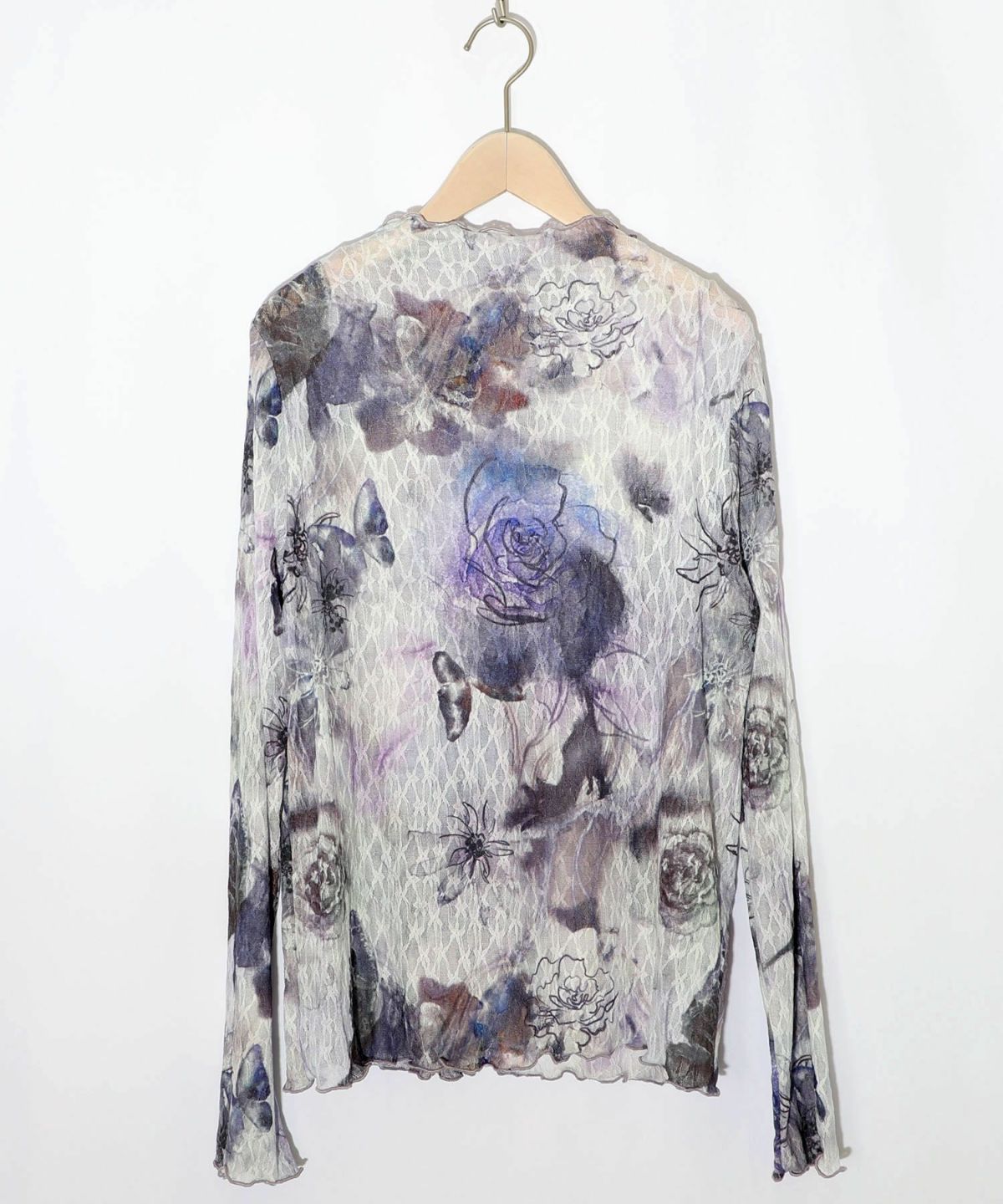 アート花柄チュールロンT-11