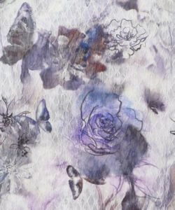 アート花柄チュールロンT-12