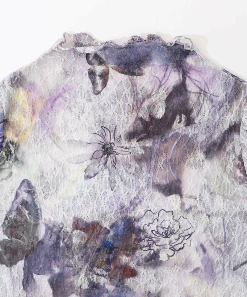 アート花柄チュールロンT-13