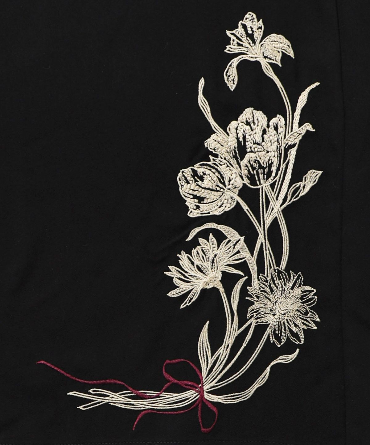 レース×チェック柄 異素材切替パンツ-23