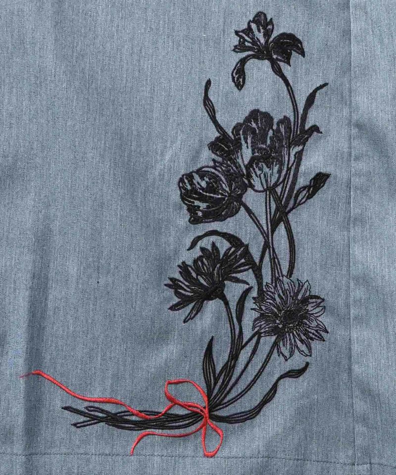 レース×チェック柄 異素材切替パンツ-25