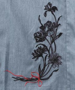 レース×チェック柄 異素材切替パンツ-25