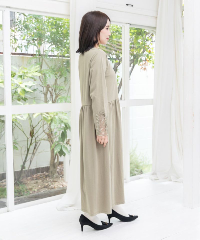 バイオリンとピアノレース切替ワンピース-5