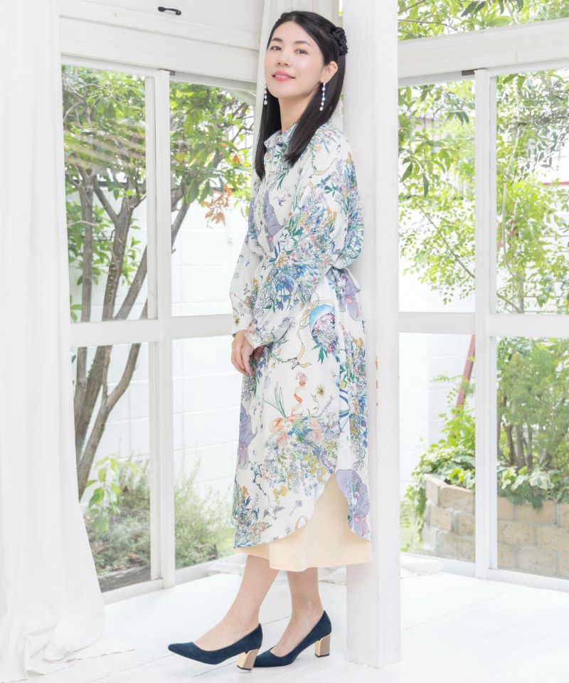 553223：バイオリンとピアノレース切替ワンピースの通販-ScoLar