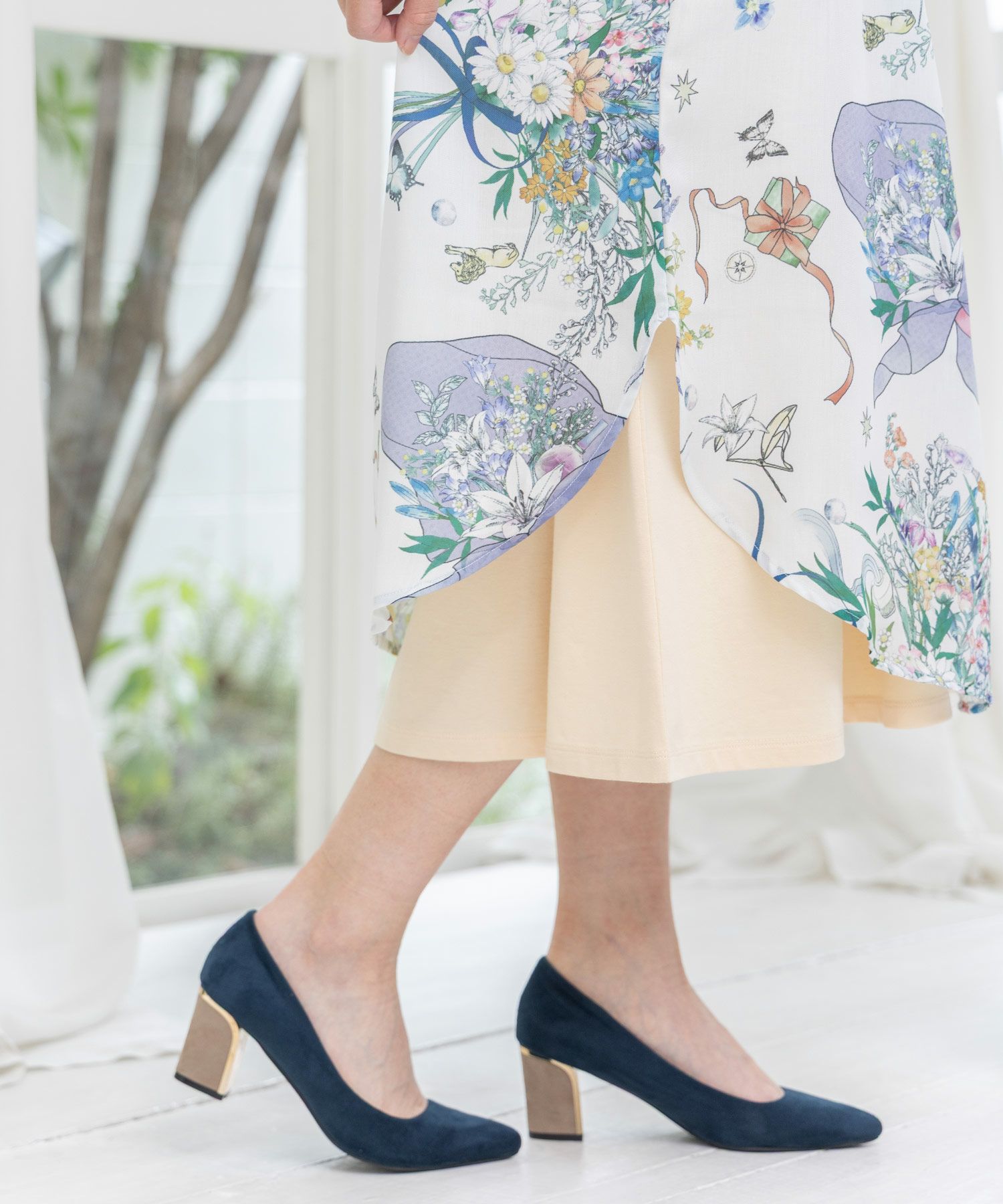 バイオリンとピアノレース切替ワンピース-9