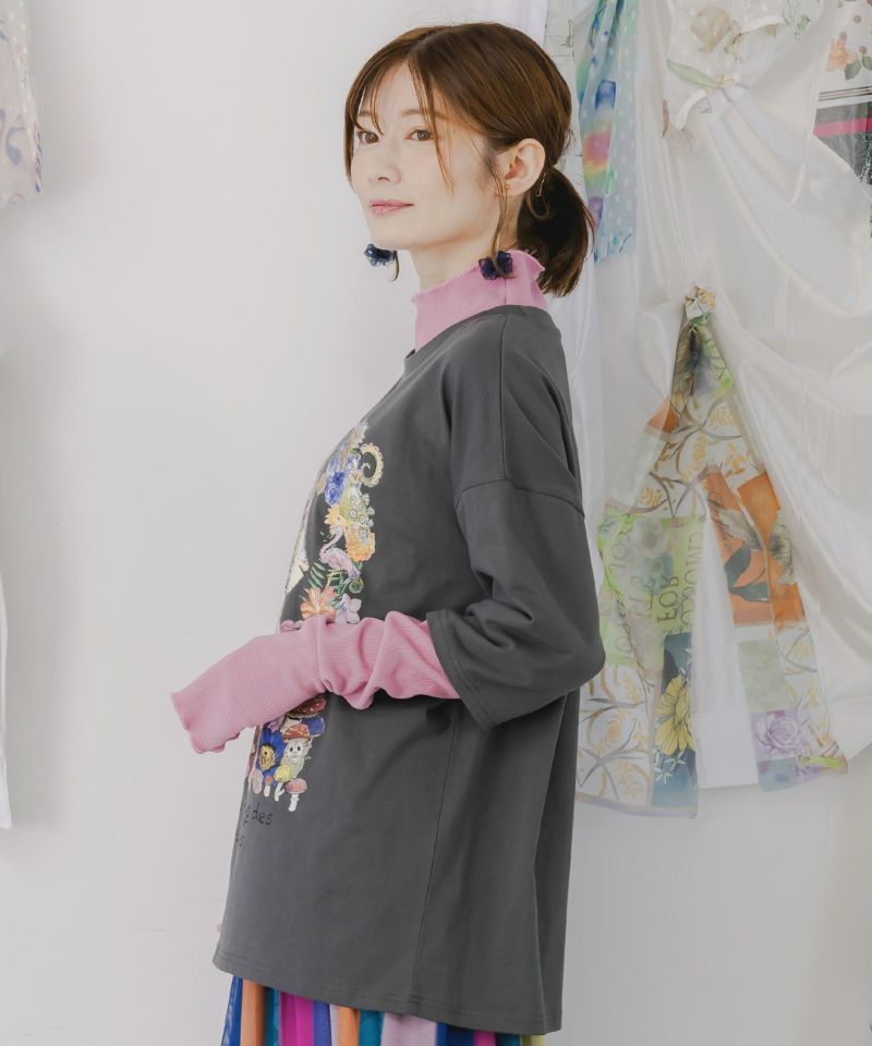 不思議の国のうさぎレイヤード風ロンT-4