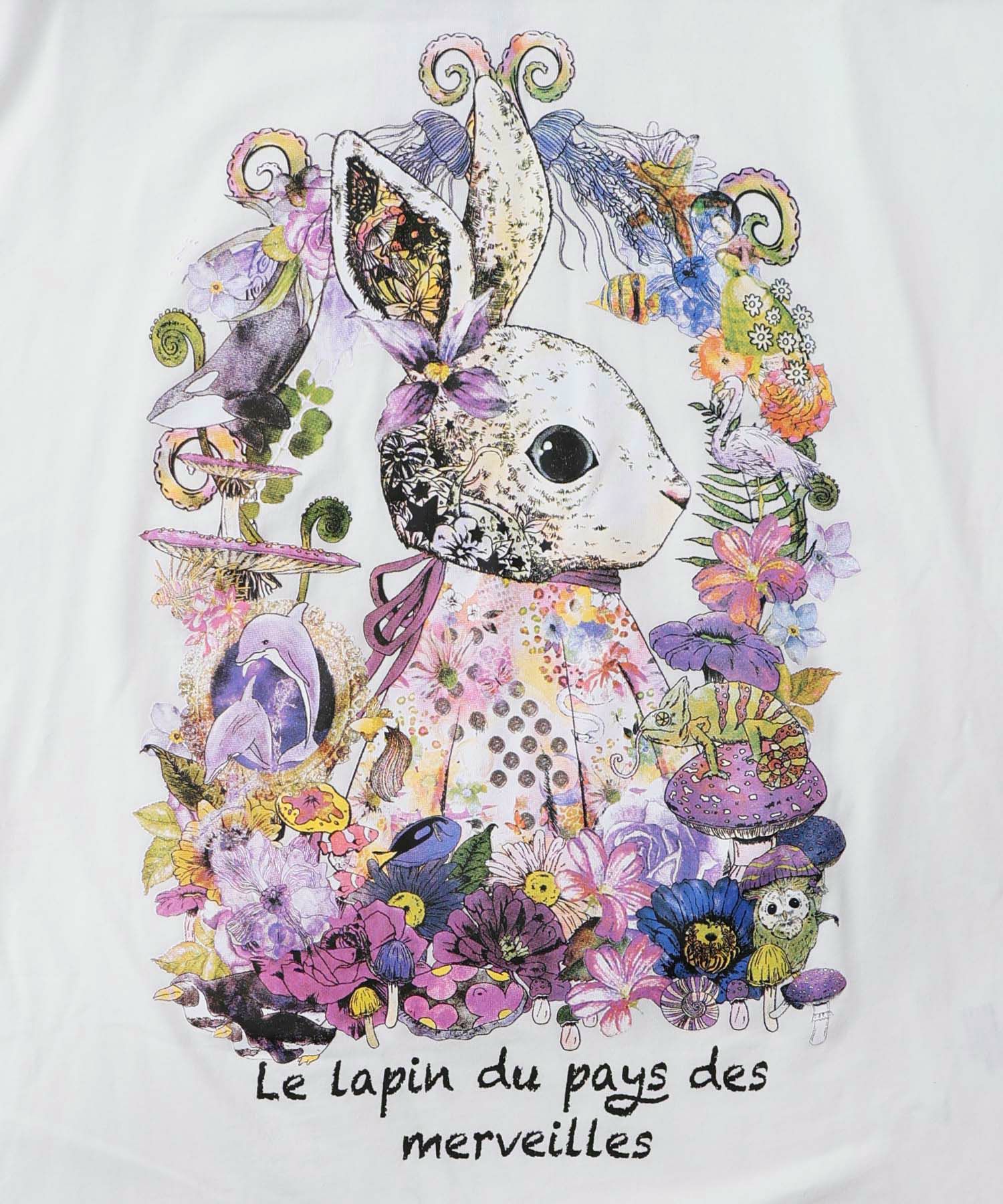 不思議の国のうさぎレイヤード風ロンT-10