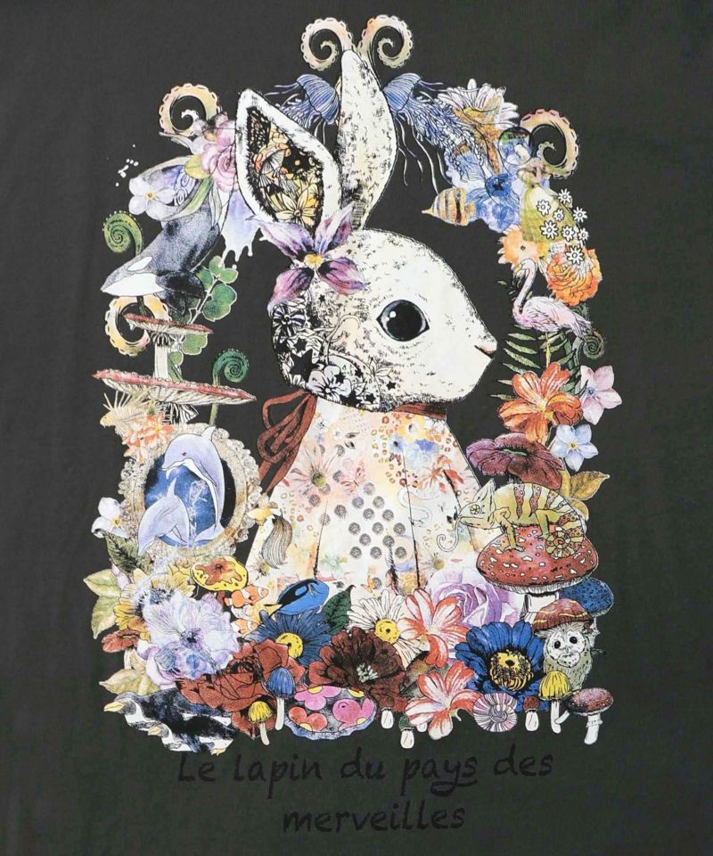 不思議の国のうさぎレイヤード風ロンT-12