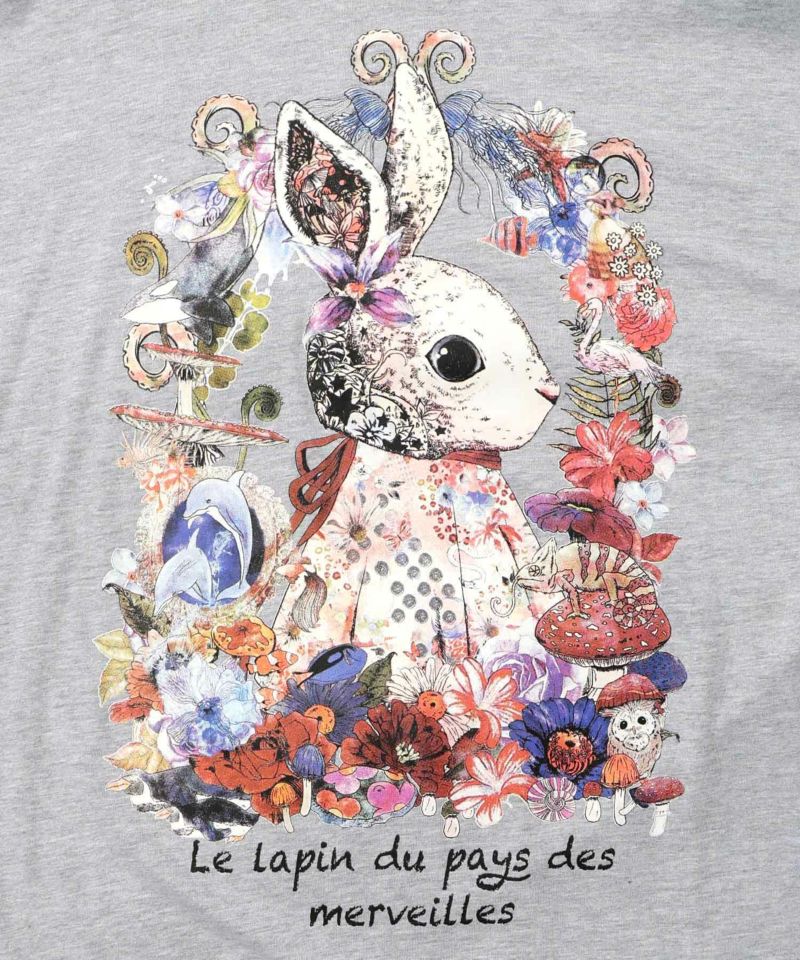 不思議の国のうさぎレイヤード風ロンT-14