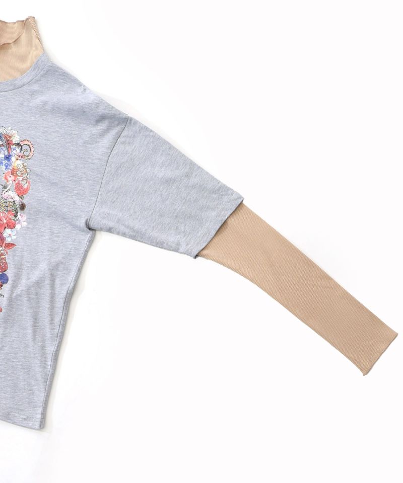 153670：不思議の国のうさぎレイヤード風ロンTの通販-ScoLar