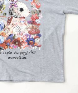 153670：不思議の国のうさぎレイヤード風ロンTの通販-ScoLar