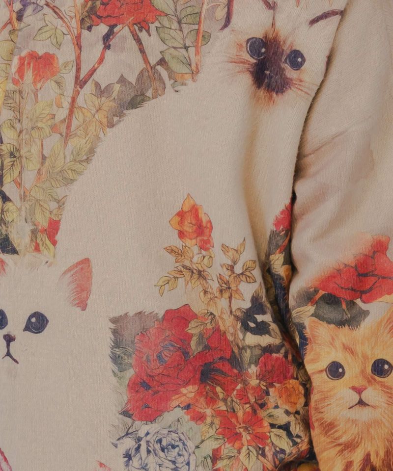 アンティーク風秋色ネコカーディガン-7