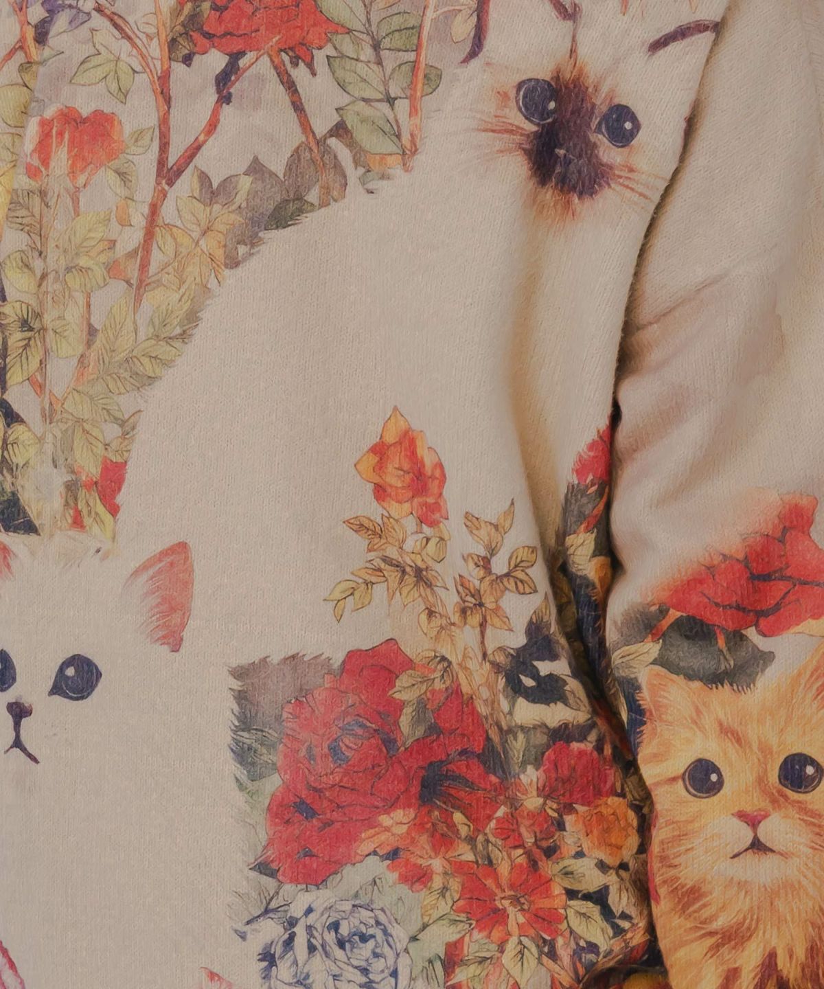 アンティーク風秋色ネコカーディガン-7