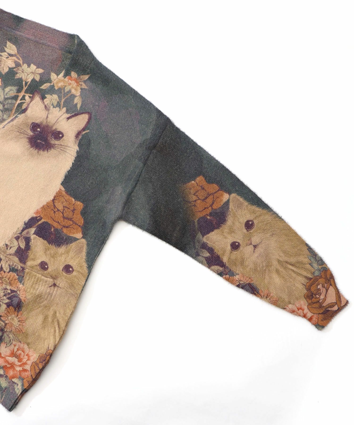 アンティーク風秋色ネコカーディガン-13