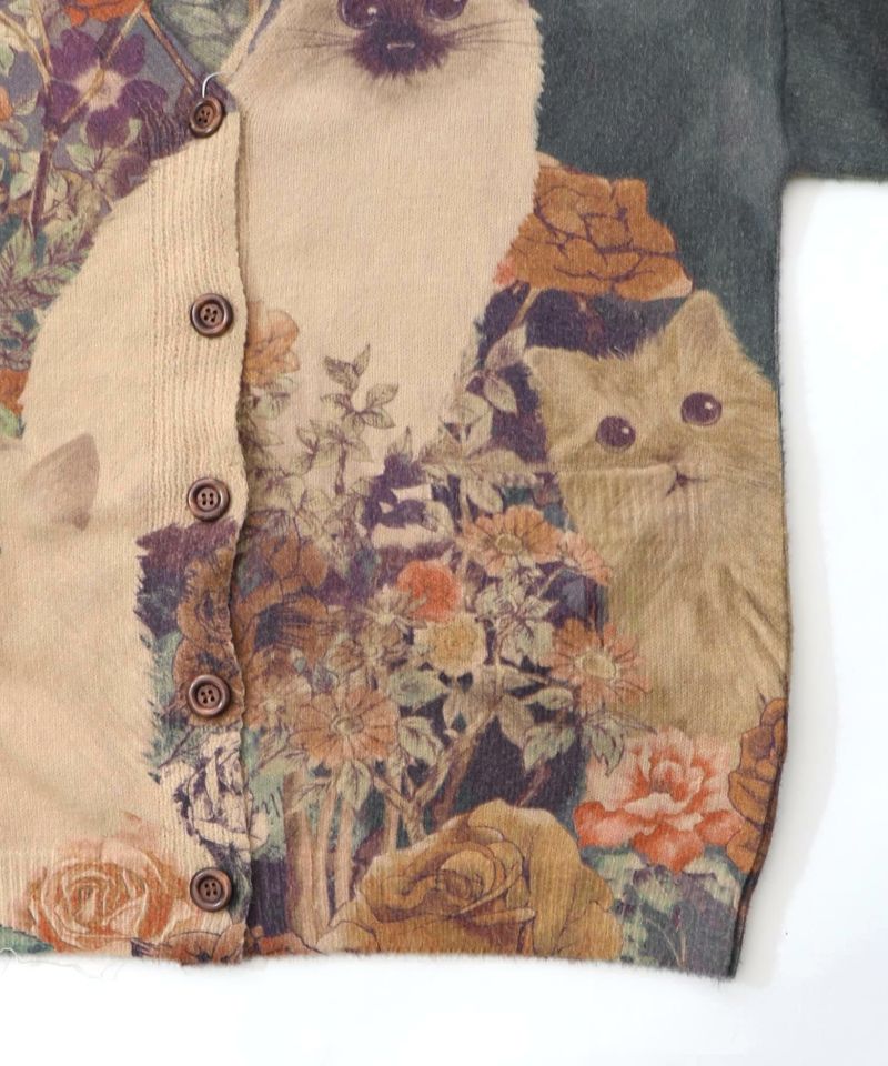 アンティーク風秋色ネコカーディガン-14