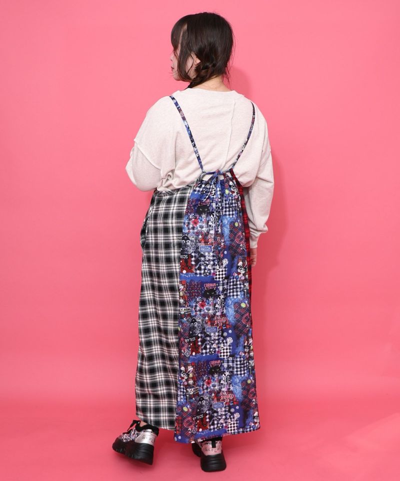 POPチェック柄切替ワンピース-13