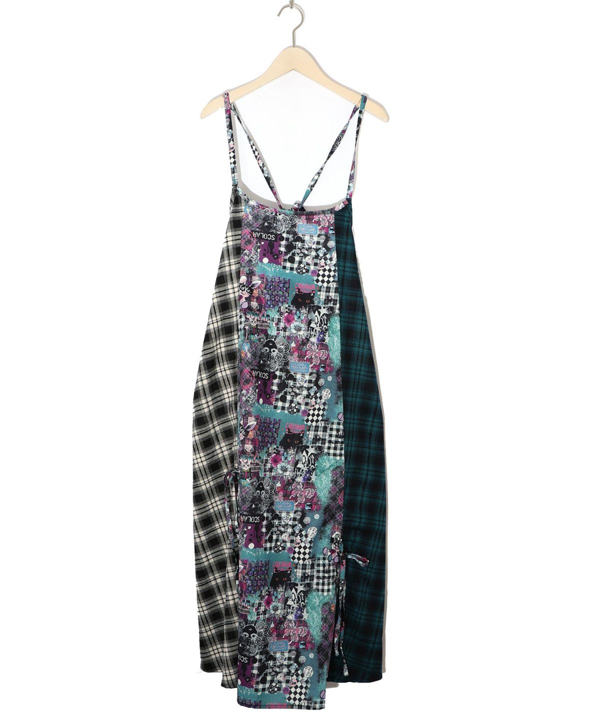 POPチェック柄切替ワンピース-16