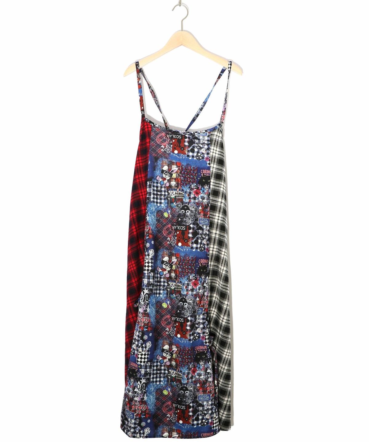 POPチェック柄切替ワンピース-18