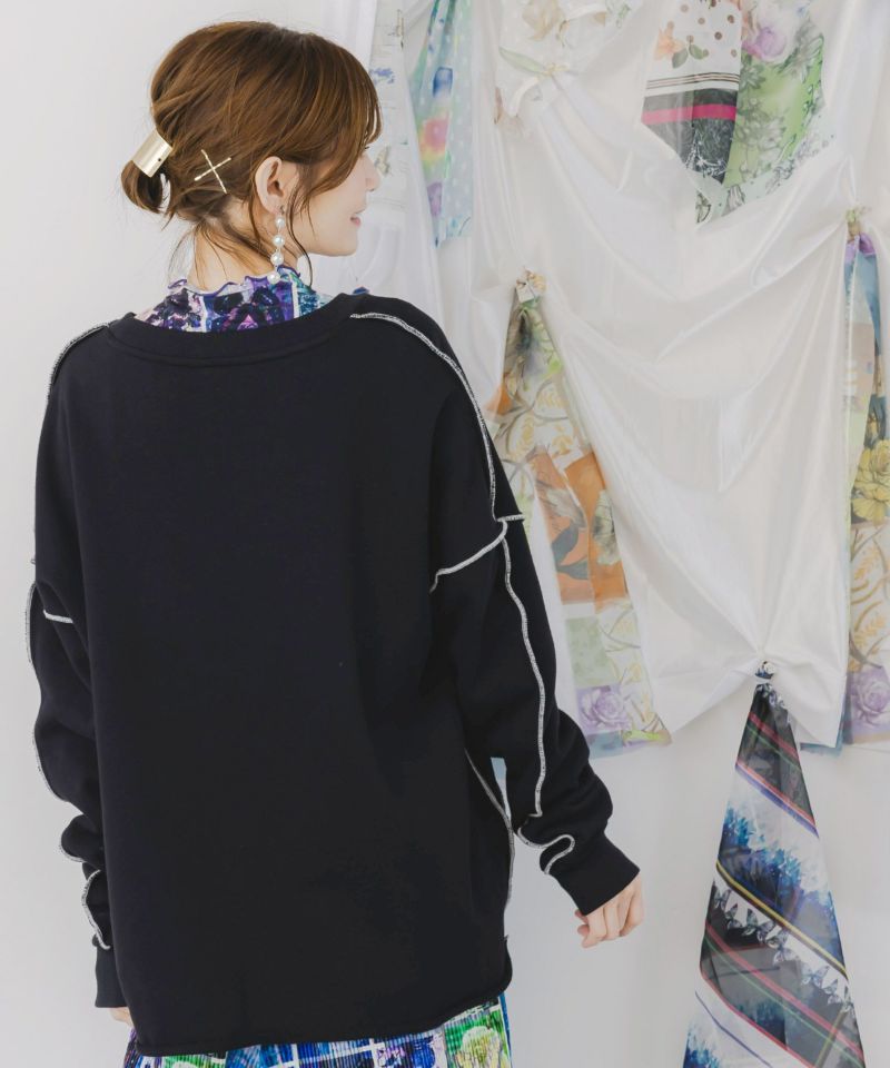 リメイク風メロウステッチプルオーバー-5