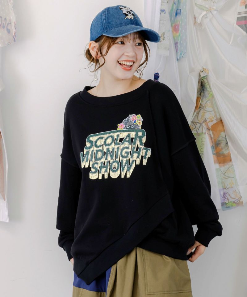 ロゴヴィンテージ加工 裏毛プルオーバー-1