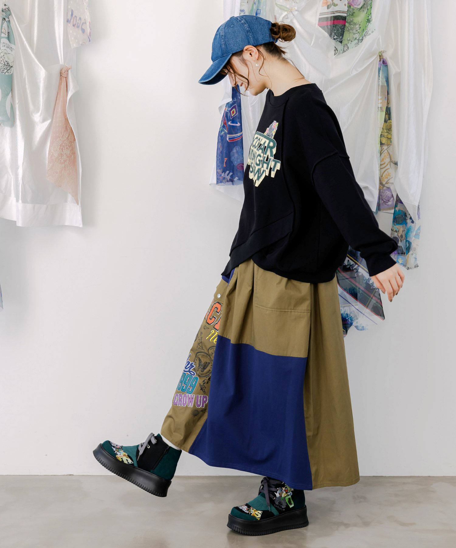 ロゴヴィンテージ加工 裏毛プルオーバー-4