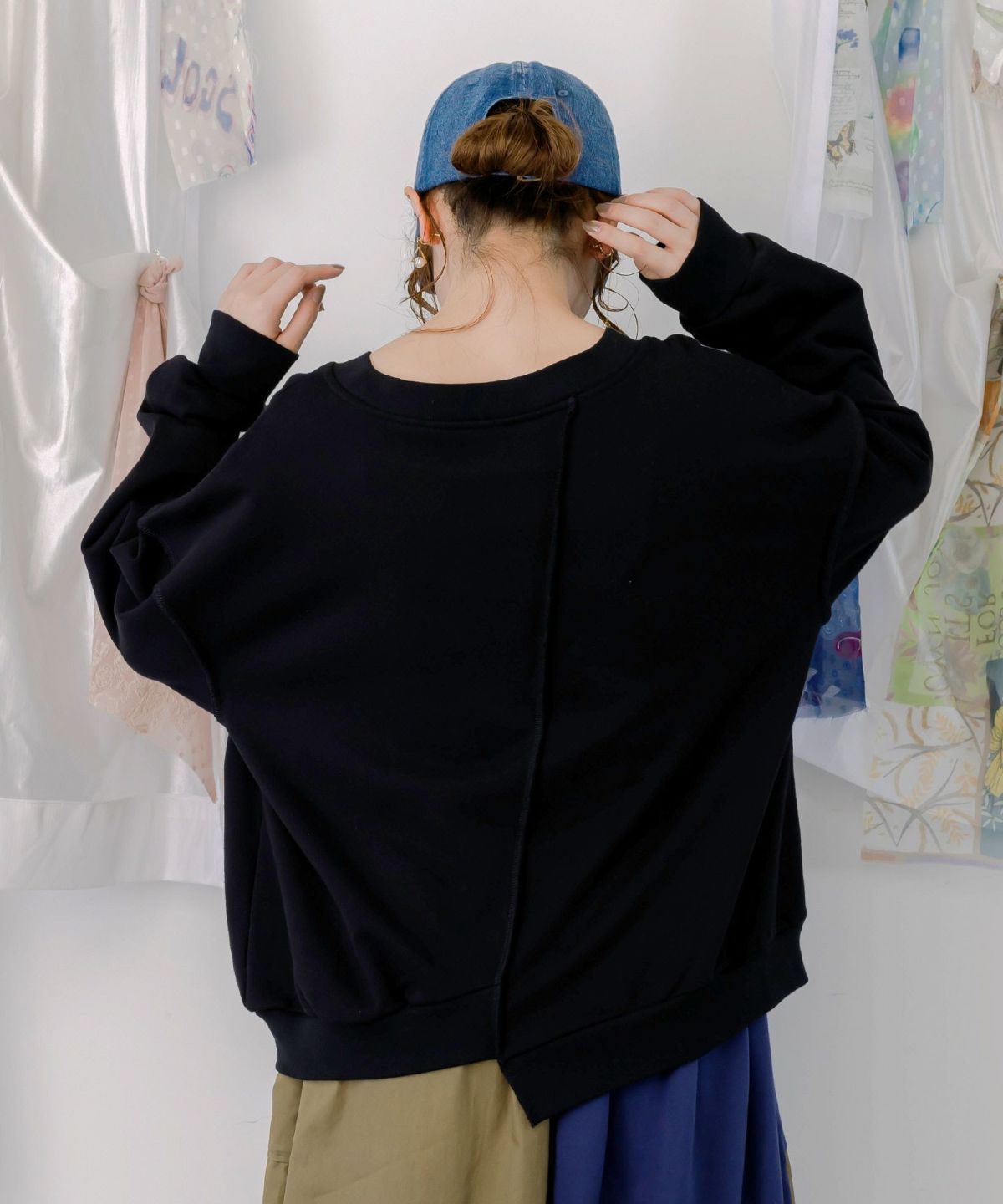 ロゴヴィンテージ加工 裏毛プルオーバー-5