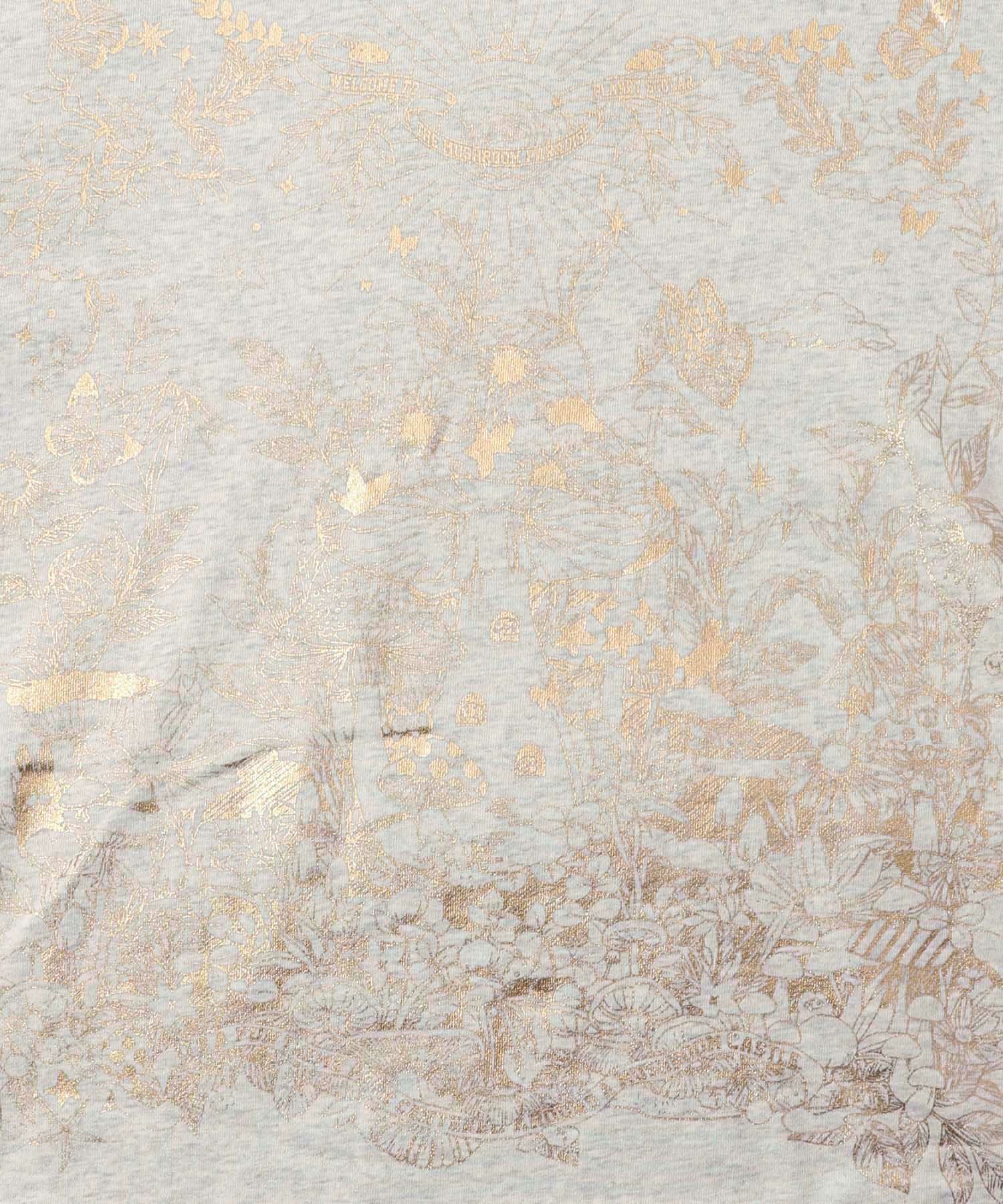 キノコ花柄箔プリント裏毛プルオーバー-11