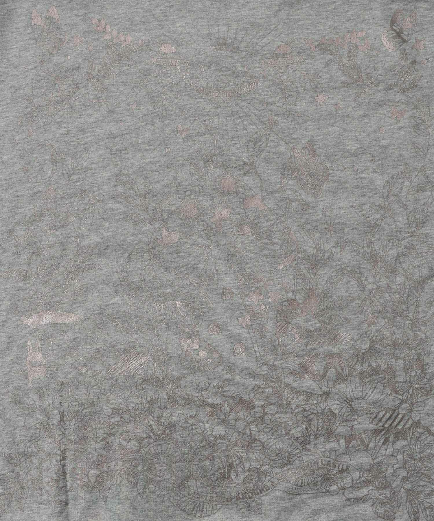 キノコ花柄箔プリント裏毛プルオーバー-13