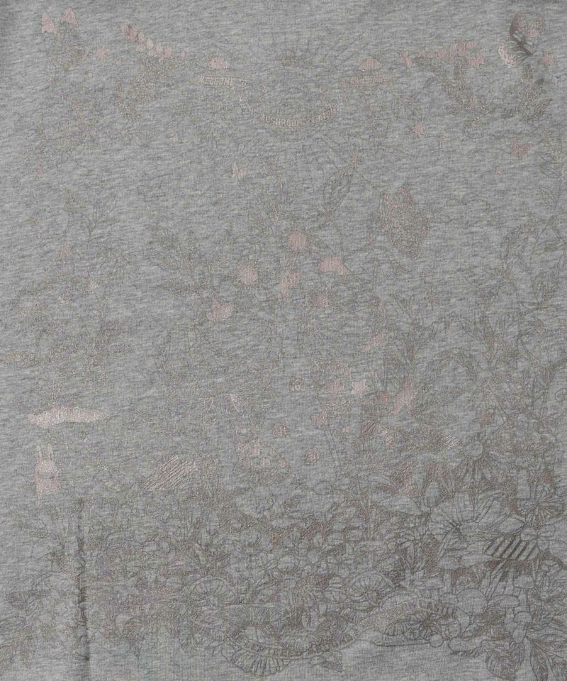 キノコ花柄箔プリント裏毛プルオーバー-13