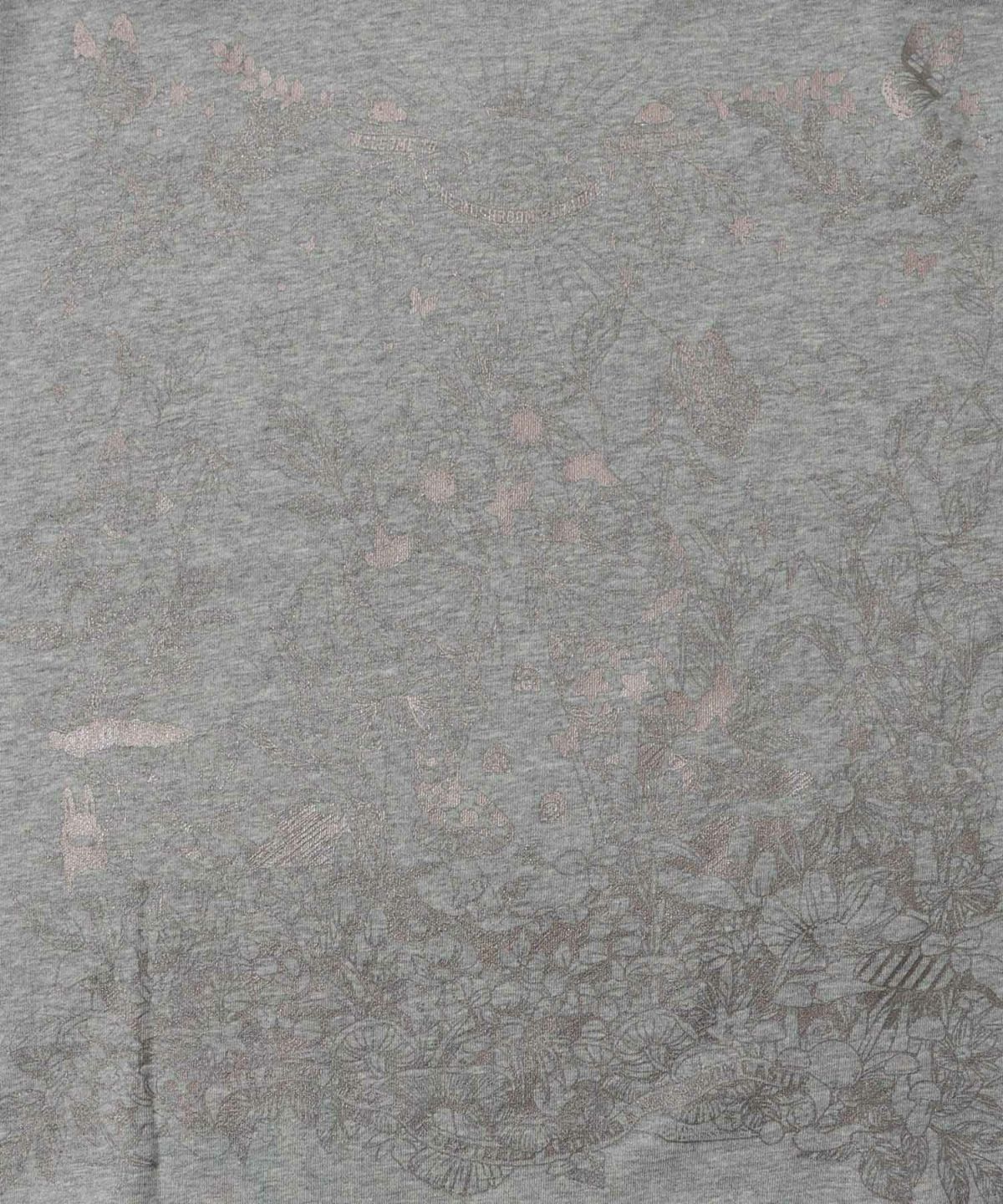 キノコ花柄箔プリント裏毛プルオーバー-13