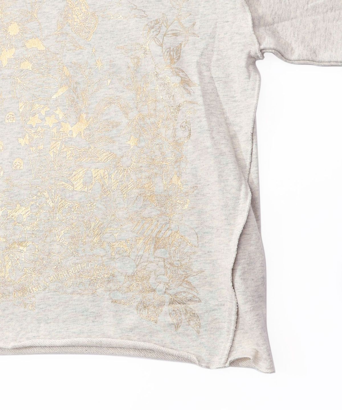 キノコ花柄箔プリント裏毛プルオーバー-18